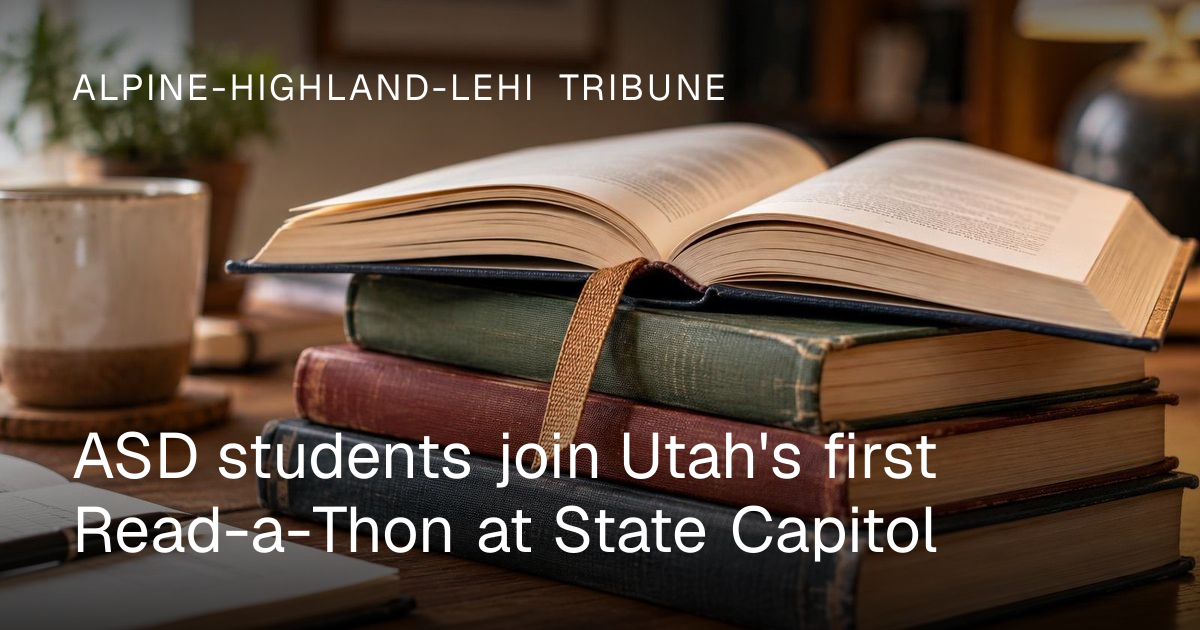 Alpine School District students attend Utah's first statewide Read-a-Thon at Capitol